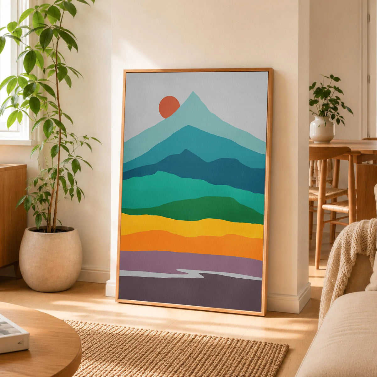 Mid Century Modern Mountain Wall Art – Hellström Prints
