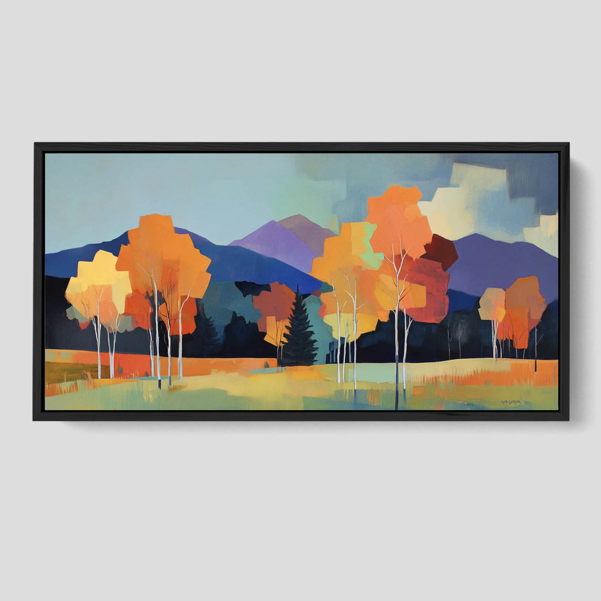 Autumn Mountain Wall Art – Colorful Landscape Print – Hellström Prints