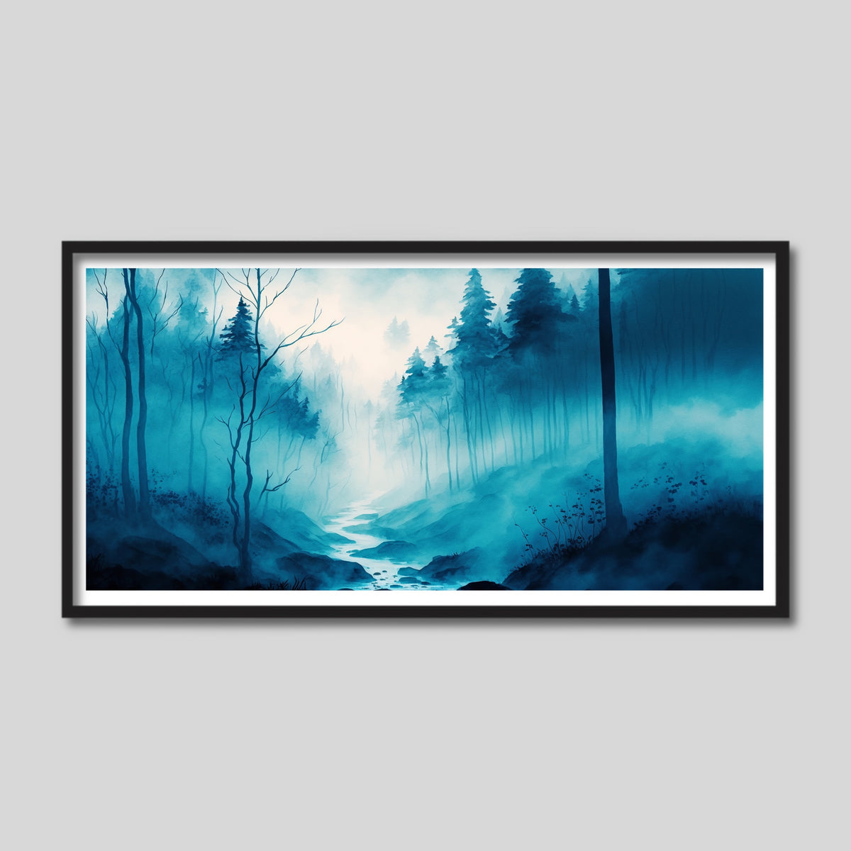 Framed Misty Forest Canvas Art – Hellström Prints