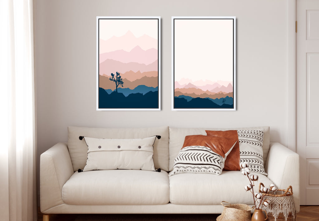 Framed Neutral Desert Canvas Art Set