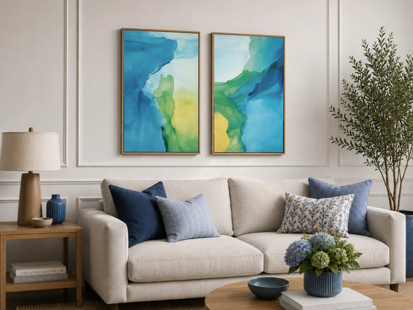 Colorful Abstract Wall Art – Modern Print Set of 2
