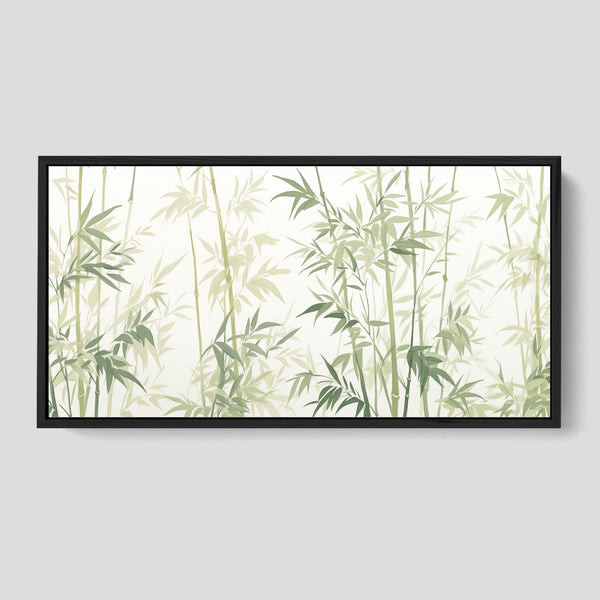 Large Bamboo Watercolor Canvas Wall Art.