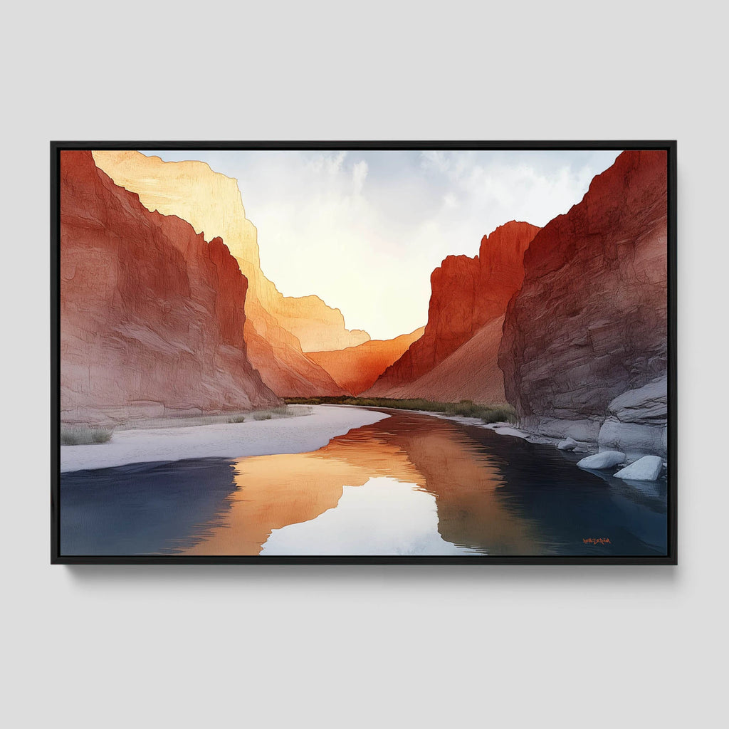 A modern national park landscape print.
