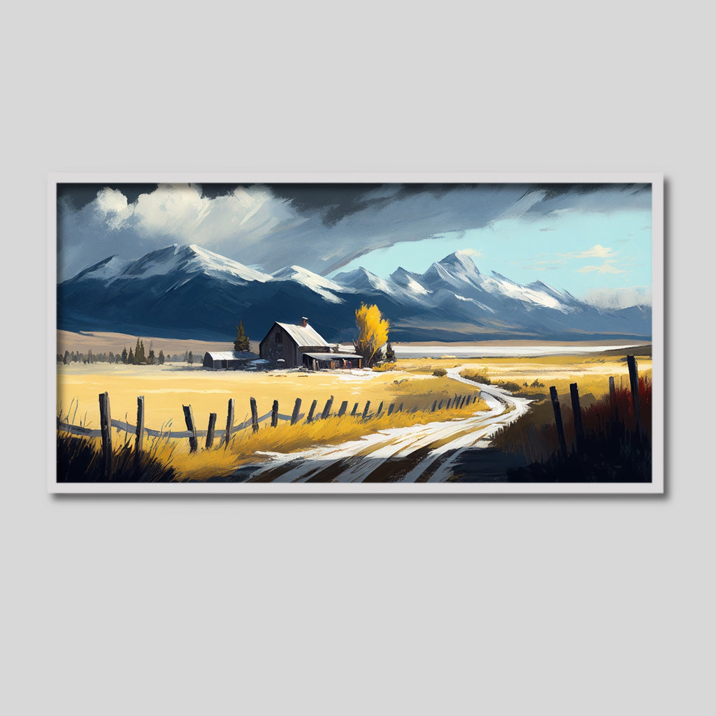 Horizontal Modern Farmhouse Wall Art On Canvas.