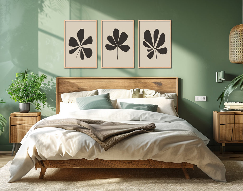 A neutral abstract floral in black and cream.