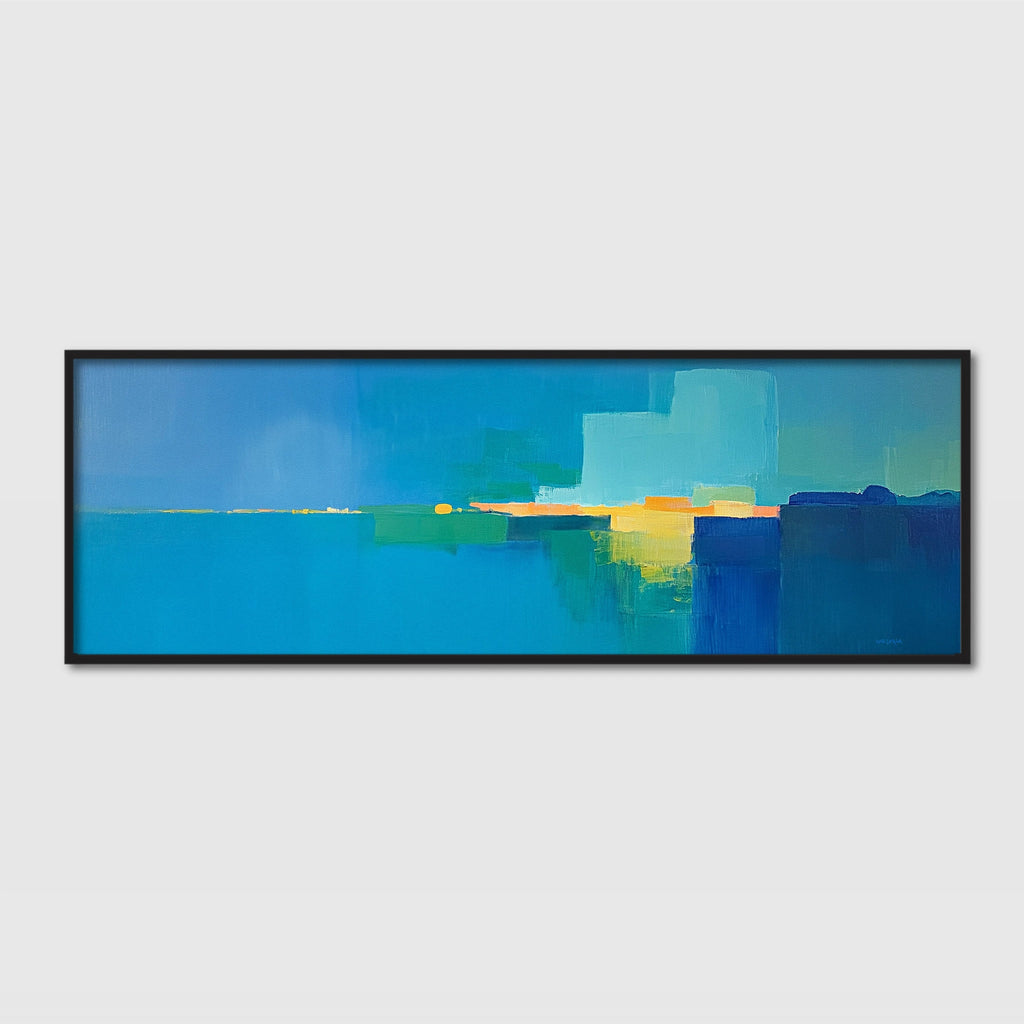 A Large Abstract Art in Blue.