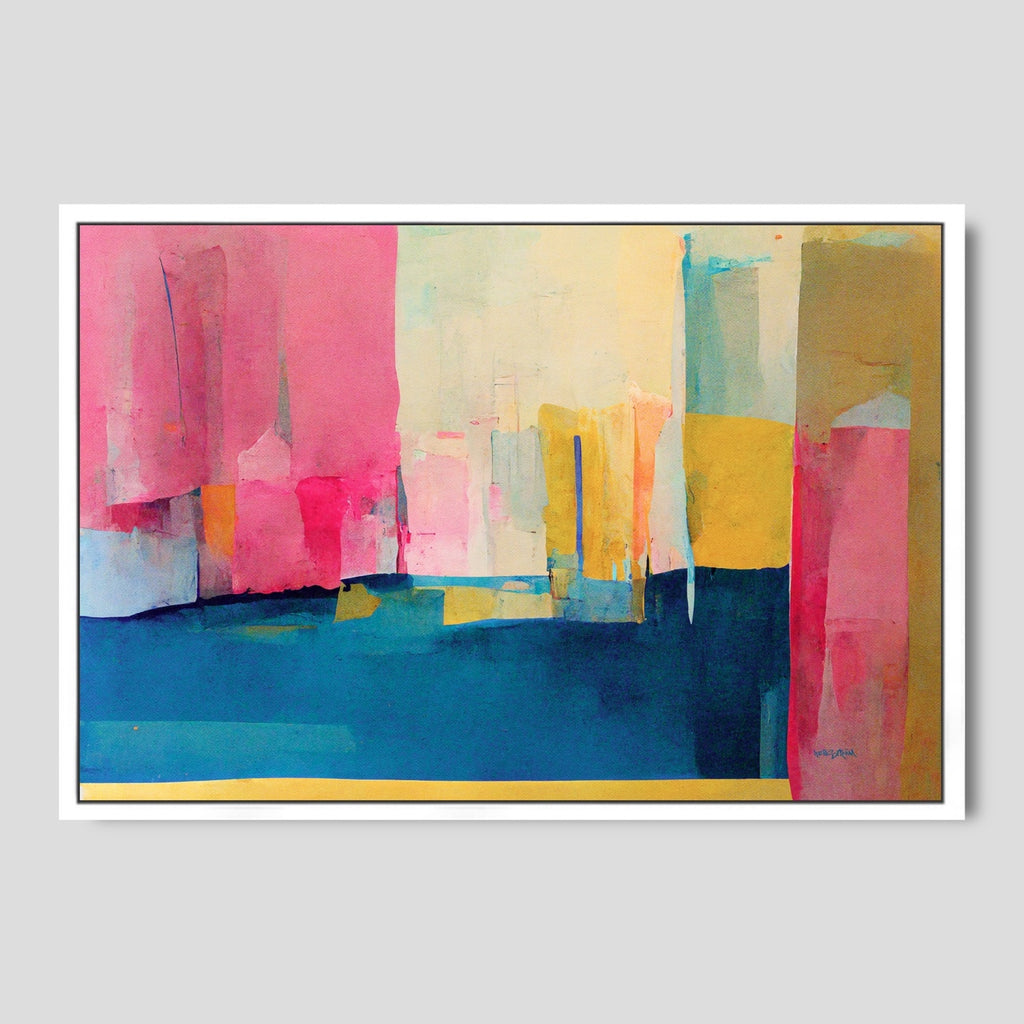 Vibrant Abstract Acrylic Canvas Art.