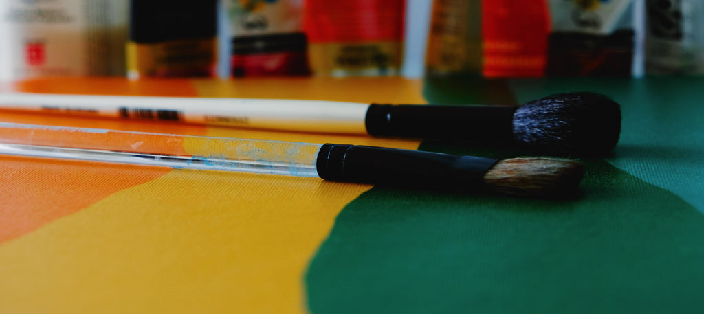 We have a minimalist approach to art, and a passion for color and nature. The bold colors and abstract designs of mid century modern art are a major influence, as well as the simplicity of Scandinavian design.