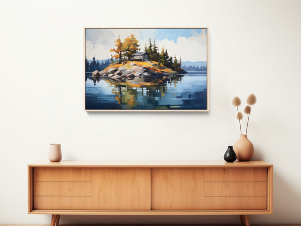 A modern tranquil canvas scenery wall art.