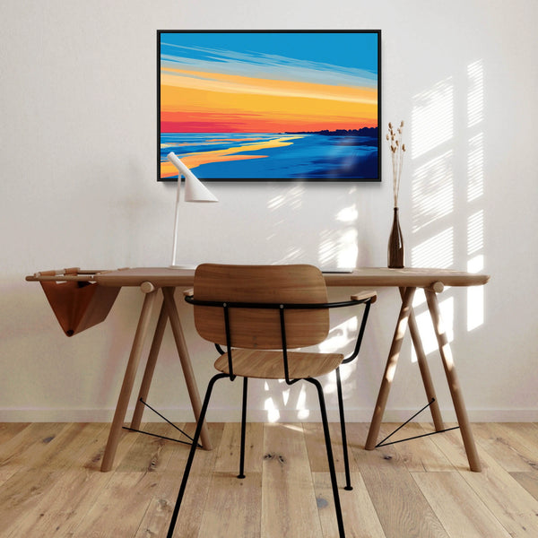 A Bright Coastal Artwork, framed or unframed.