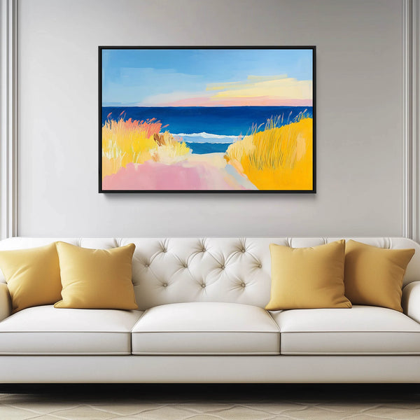A Vibrant Abstract Landscape Canvas Art.