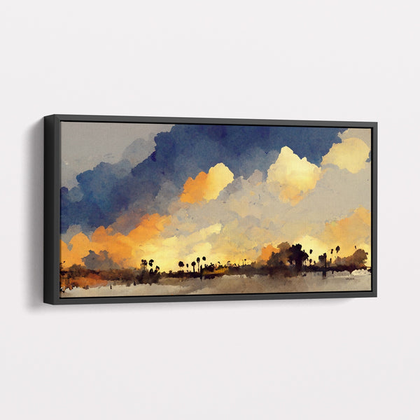 Modern abstract horizontal California painting.