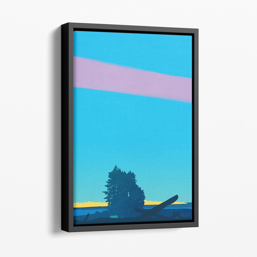 West Coast Nature Canvas Wall Decor in Crisp Blue.