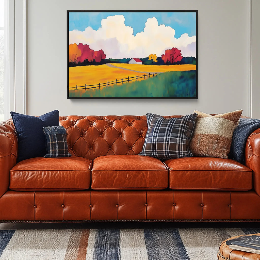 A Vibrant Rustic Country Wall Art.