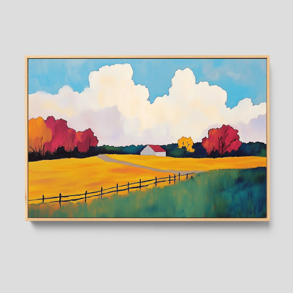 A framed rustic country wall art.