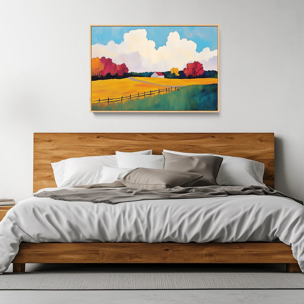 A large rural landscape canvas art.