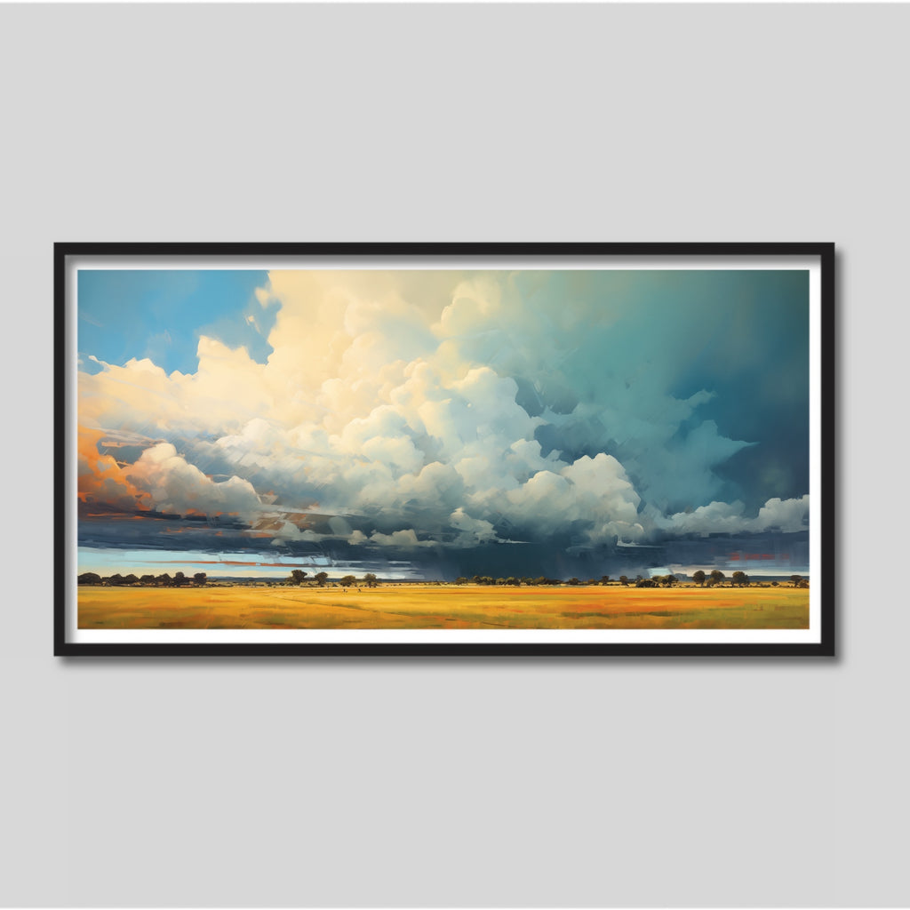Modern Farmhouse Landscape Canvas Art.