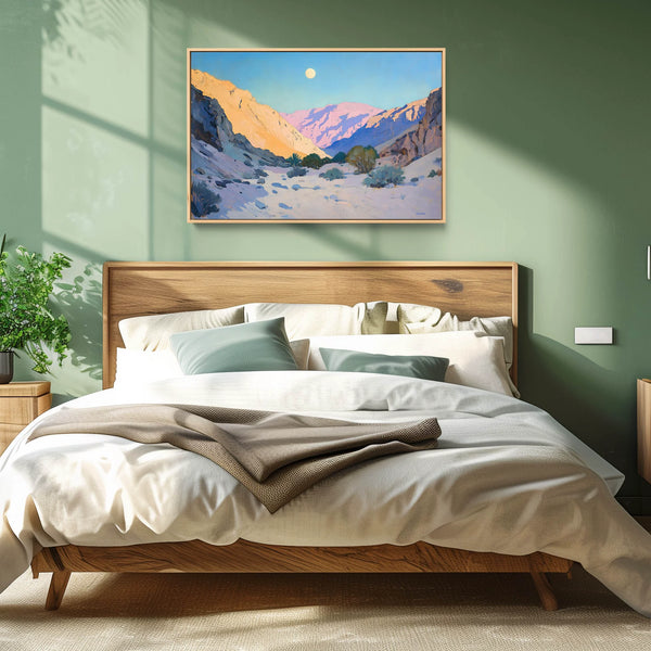 A Large Modern Landscape Wall Decor in Soft Colors.