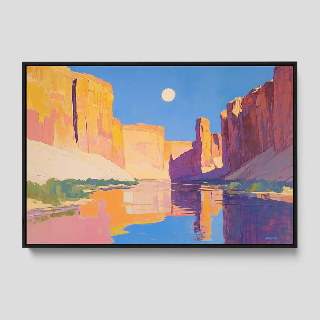 A large desert nature print on stretched canvas.