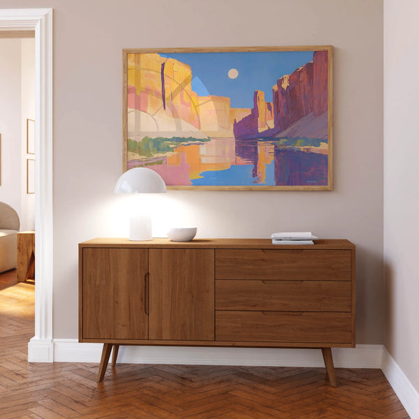 A Modern Horizontal Southwest Wall Art.