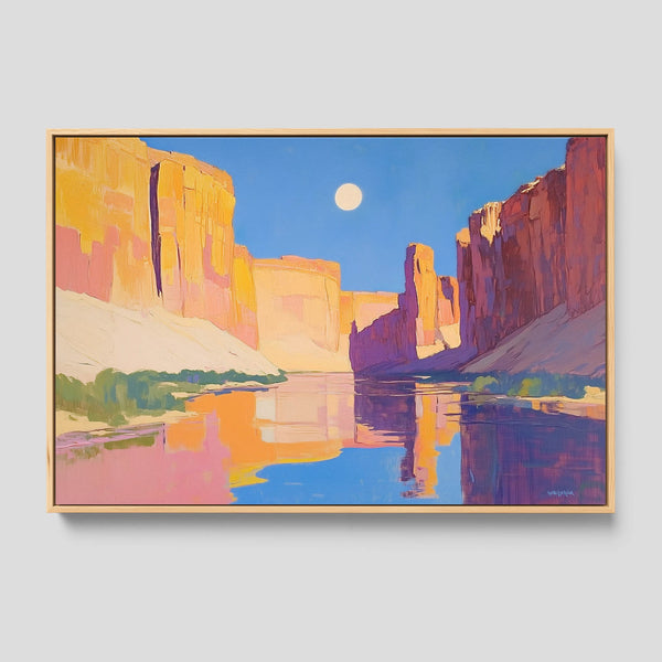 A Pastel Canyon Landscape Art Print.