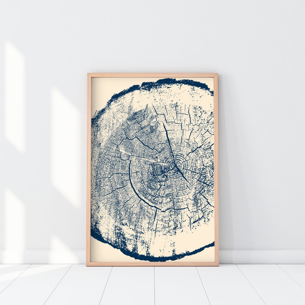 Minimalist Tree Rings Art Poster.