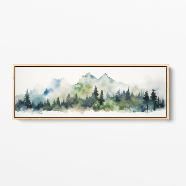 Emerald Forest Watercolor Canvas Art.