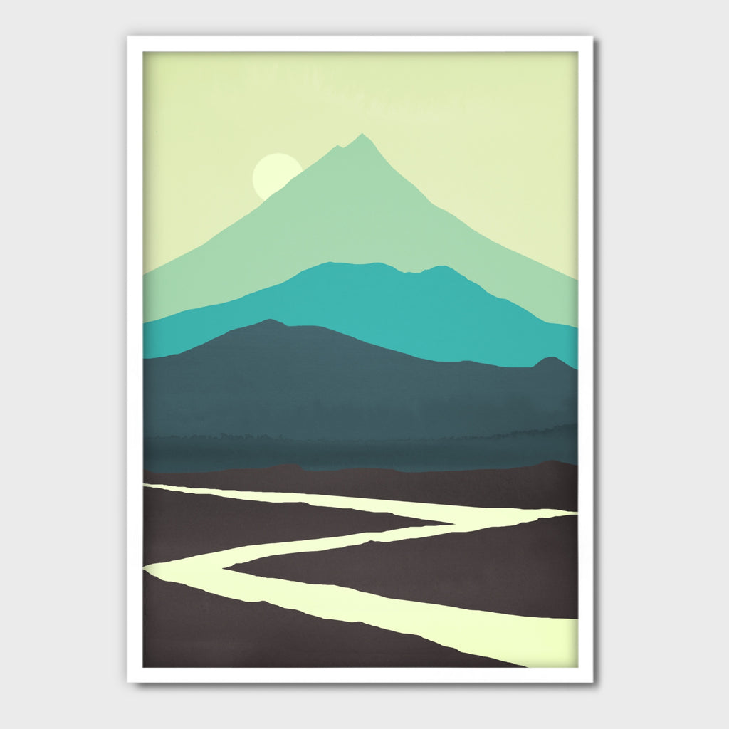 Green Mountain Landscape Canvas Art Print