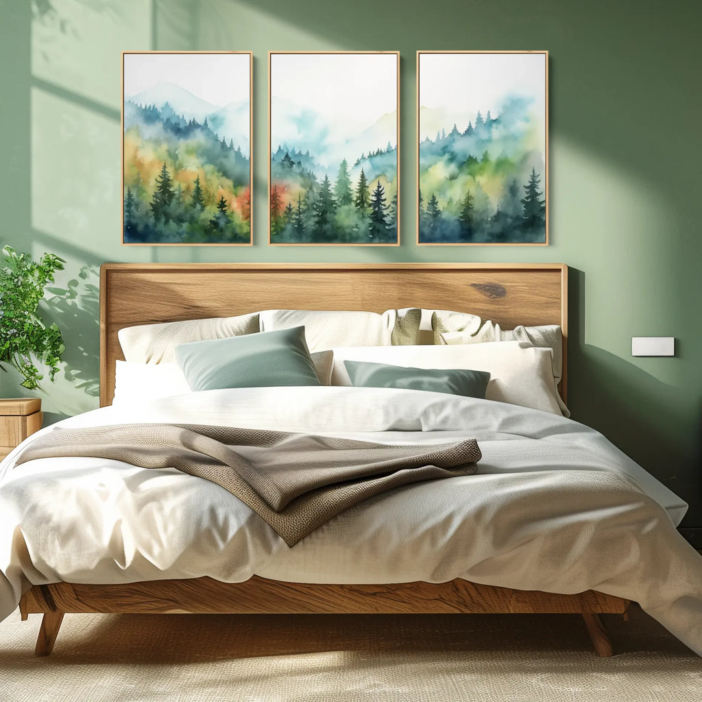 Green Forest Watercolor Art Set.