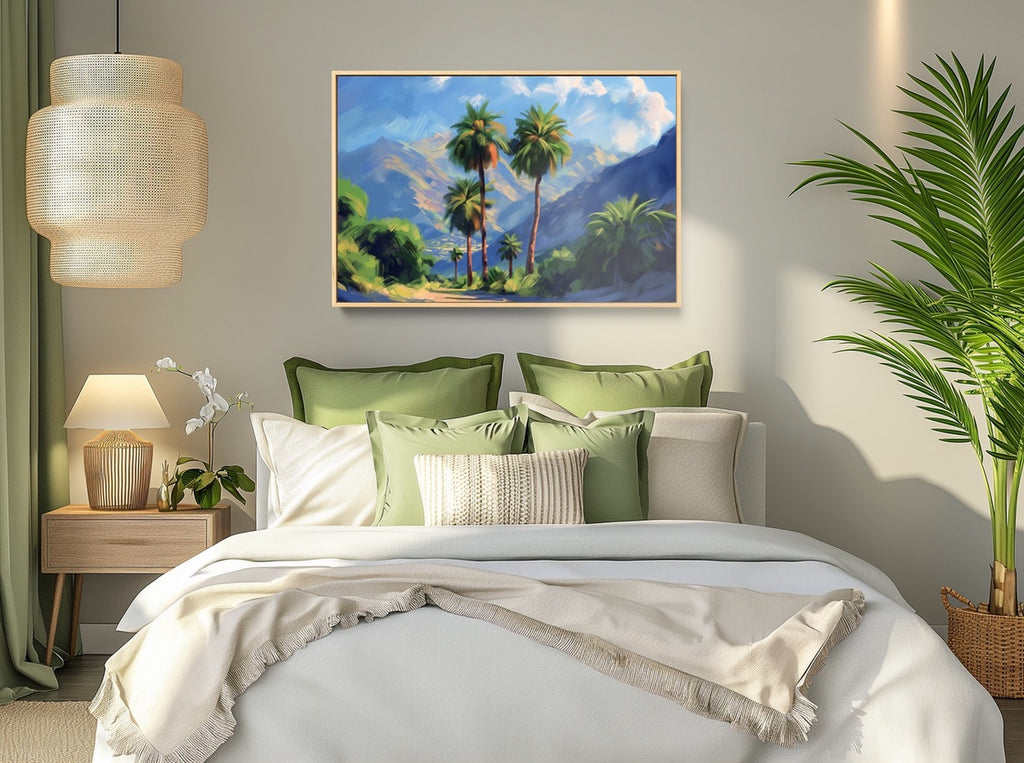 A lush nature tropical wall decor on stretched or framed canvas.