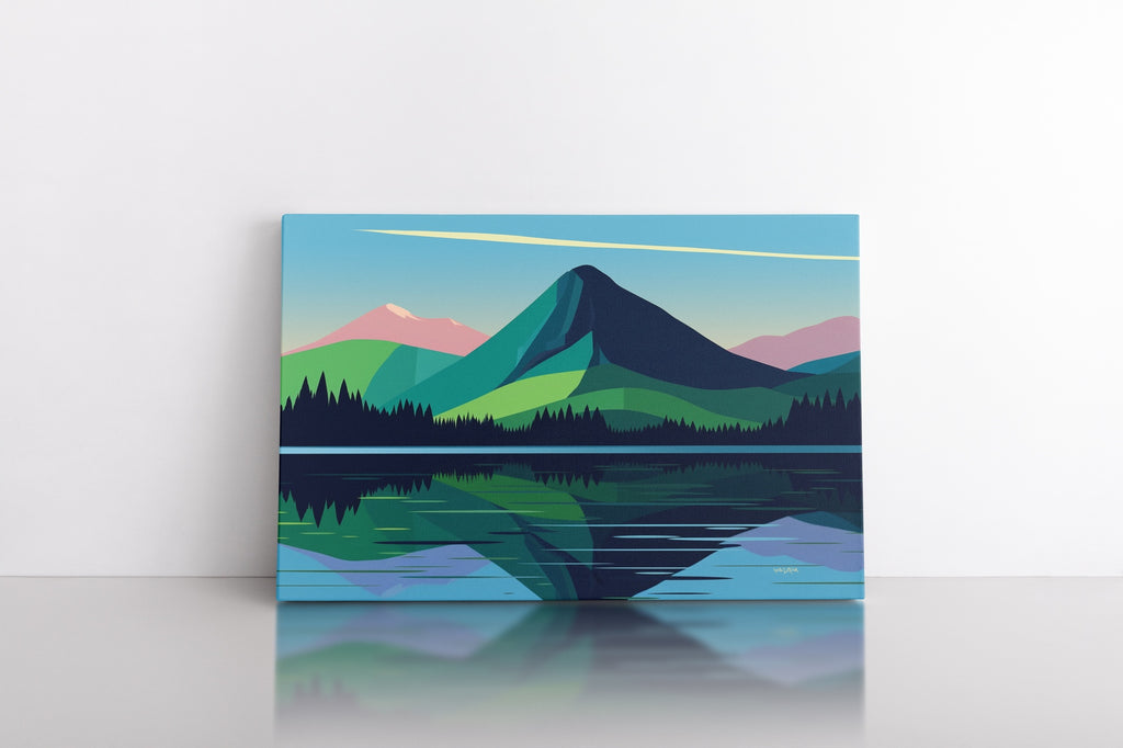 A simplistic nordic nature canvas wall decor.