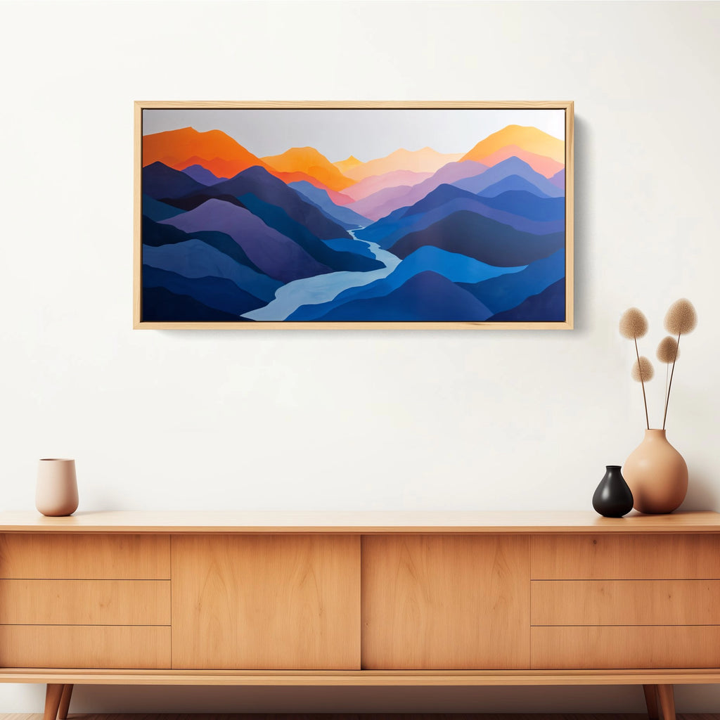 A minimalist horizontal nature artwork.