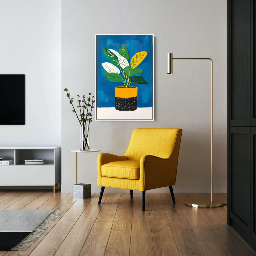 An Abstract Houseplant Wall Art.