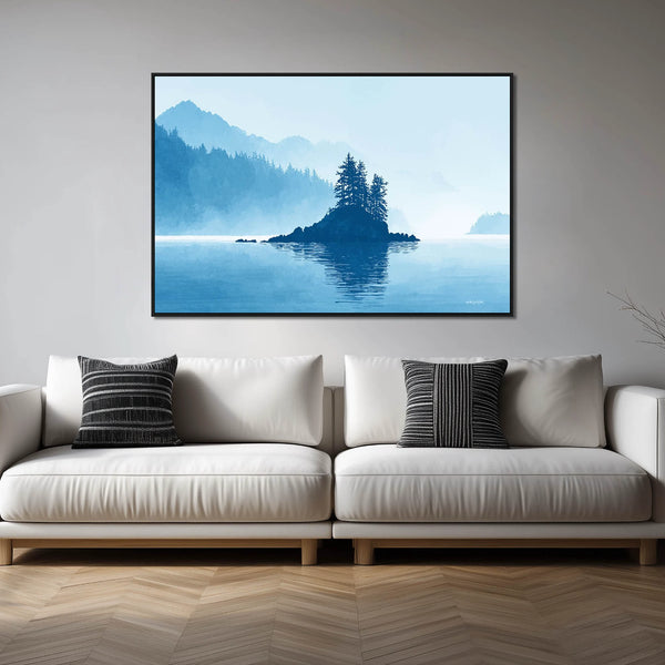A Horizontal Peaceful Lake Wall Art 