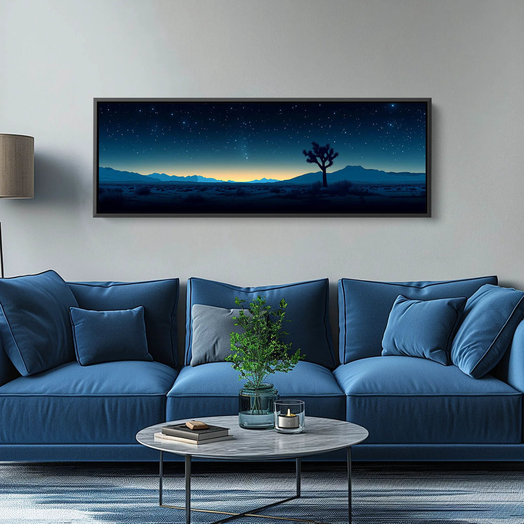 A Joshua Tree starry night artwork captures the quiet magic of the desert.