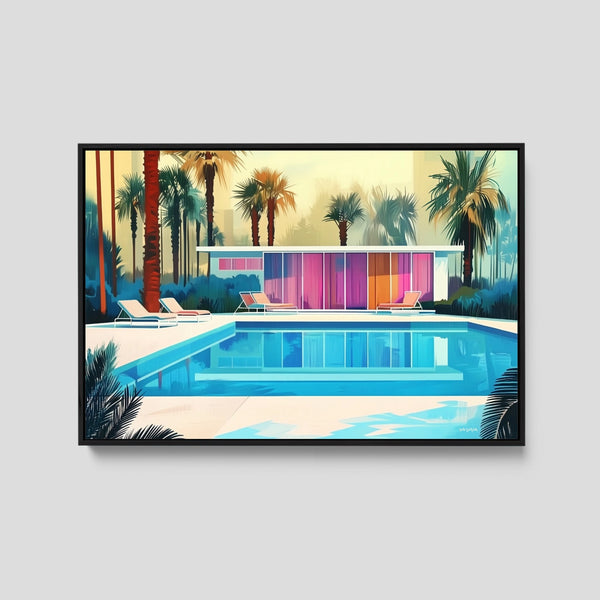 Retro Modern House Print.