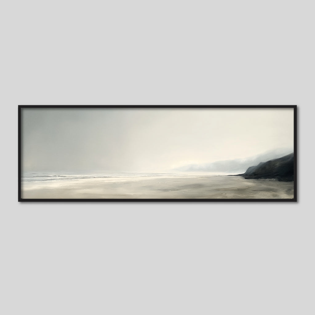 Modern Seaside Neutral Canvas Wall Decor.