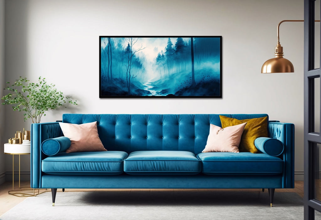 A horizontal abstract nature wall decor.