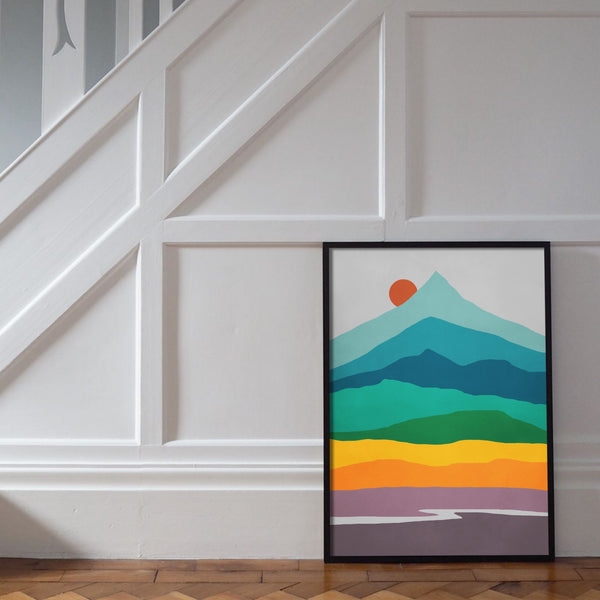 A framed MCM wall decor set on stretched canvas.