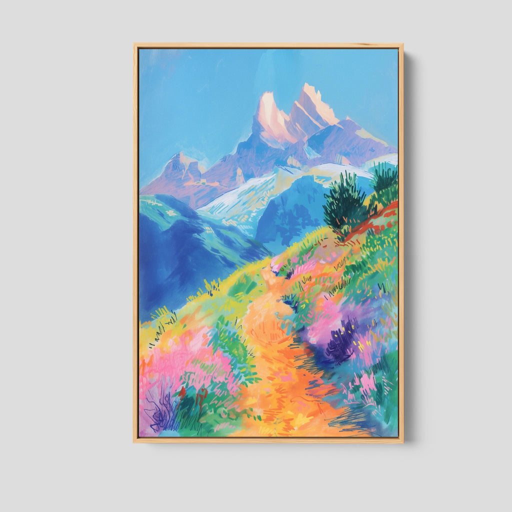 Pastel Mountain Landscape Print.