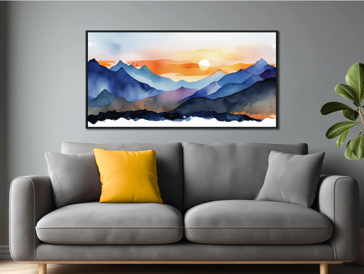 Mountain Sunset Landscape Wall Art – Hellström Prints