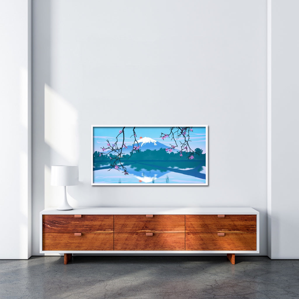 A large Mt Fuji wall decor on fine art paper or canvas, framed or unframed. 