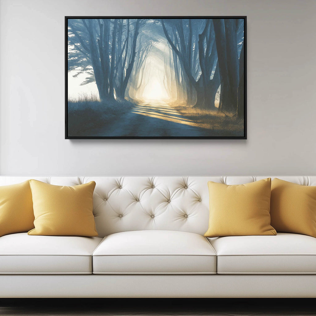 Southern Oaks Landscape Wall Art in Muted Tones.