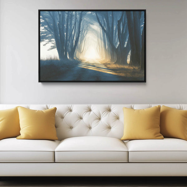 Southern Oaks Landscape Wall Art in Muted Tones.