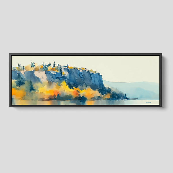 New Jersey Nature Wall Art in Blue and Yellow.
