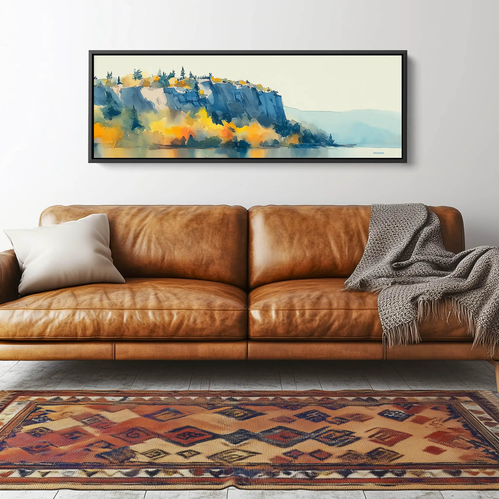 A Wide Format Palisades Cliffs Landscape Art Print.