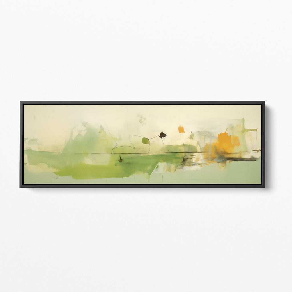 Modern Abstract Canvas Art In Green.