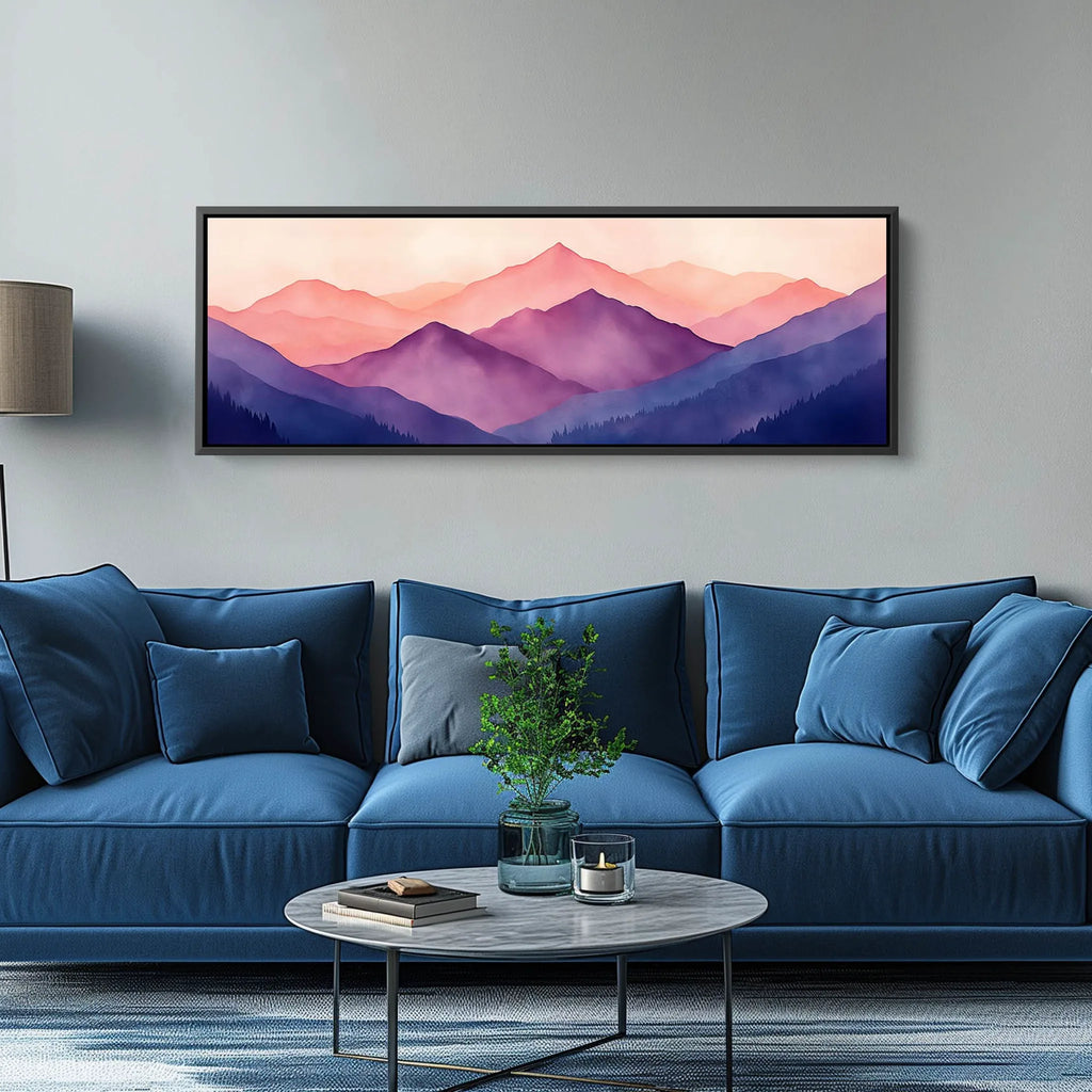 A Framed Minimalist Watercolor Print.