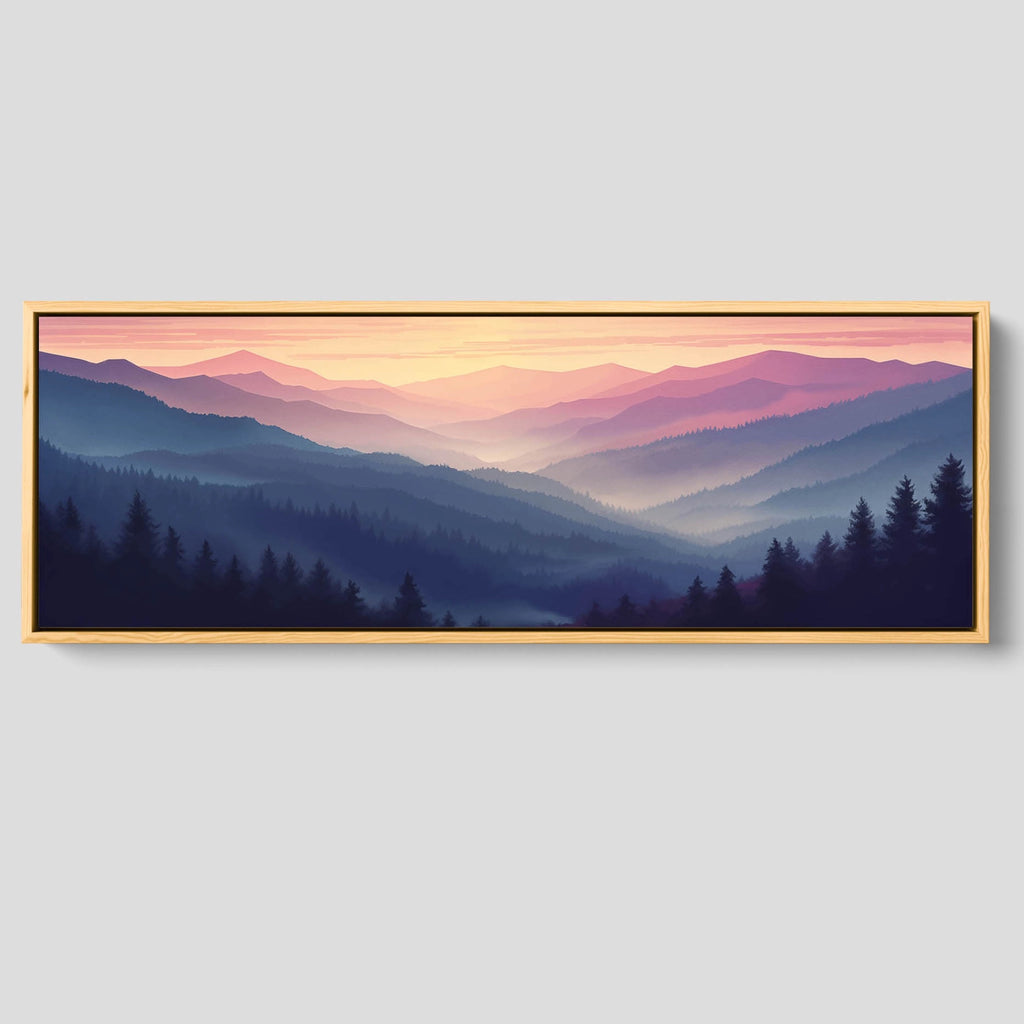 Horizontal Misty Mountain Art Print