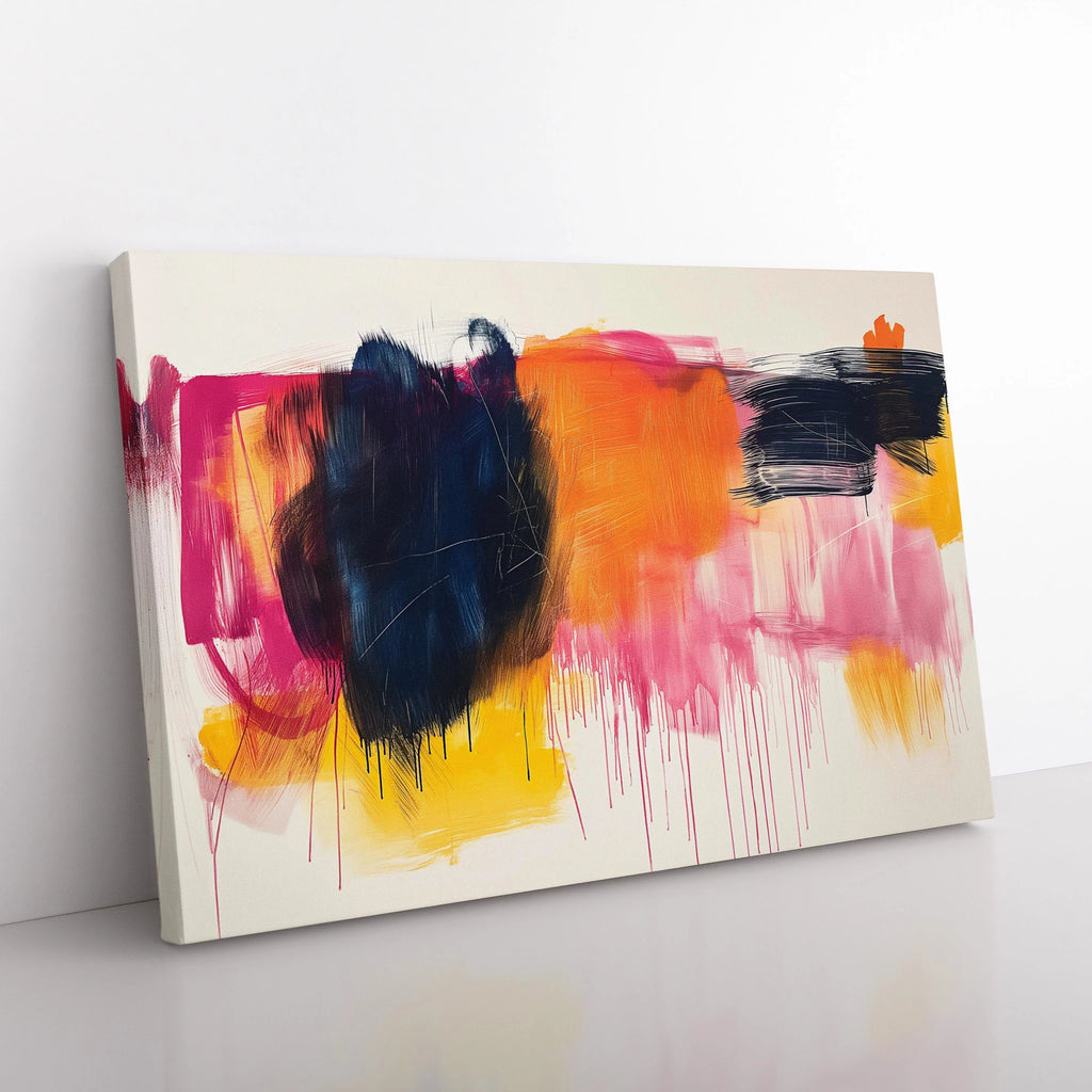 A vibrant contemporary abstract canvas art print.
